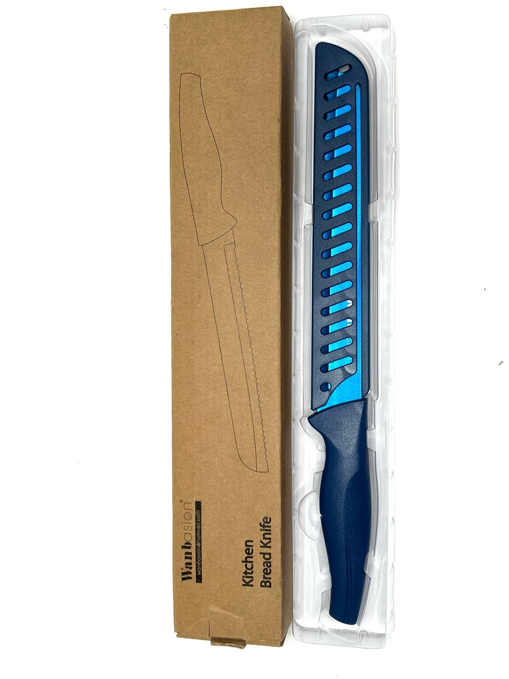 Wanbasion Professional Bread Knife Stainless Steel Blue